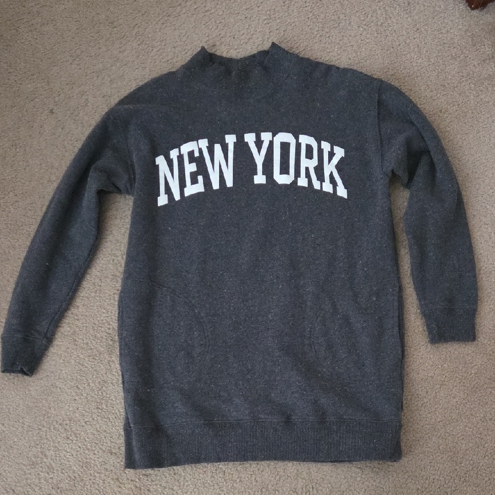 American Eagle Outfitters Charcoal Crewneck Sweater